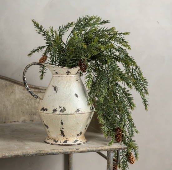 Draping Pine Bush with Pinecones