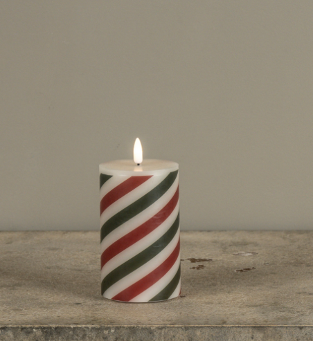 5" Red & Green 3D Flame Candle