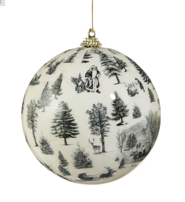 4" Through The Woods Ball Ornament