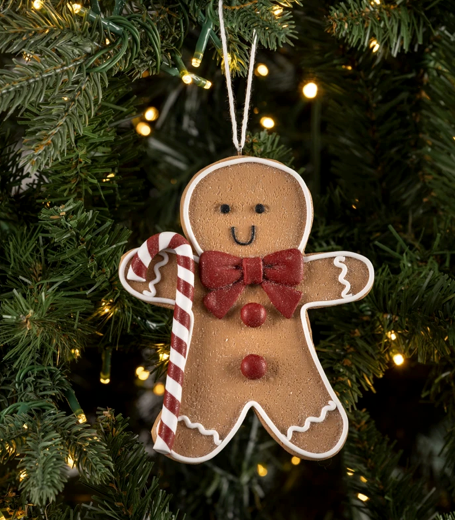 Gingerbread with Candy Cane Ornament