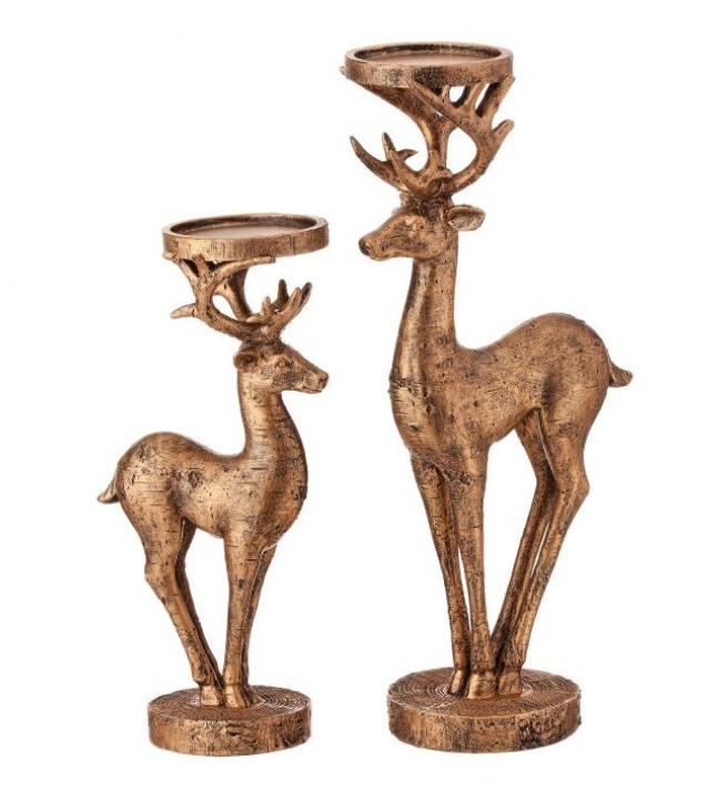 Resin Deer Candle Holders