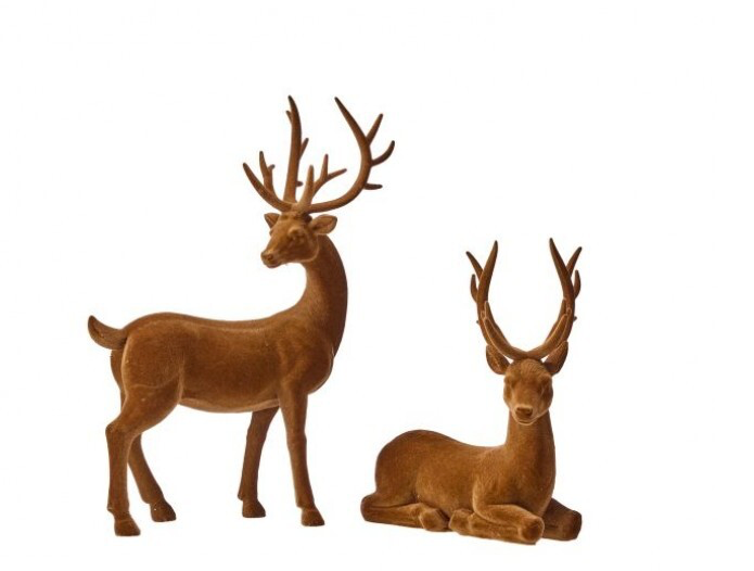 Resin Flocked Deer
