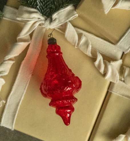Red Glass Finial Ornament