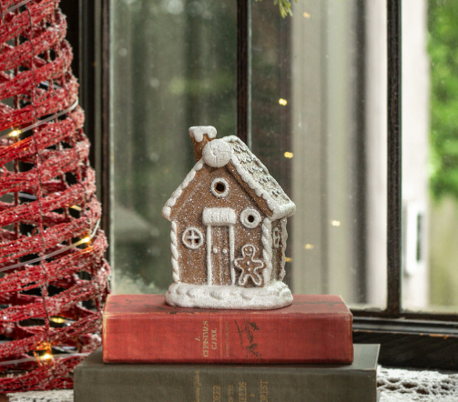5.4" Lighted Gingerbread House