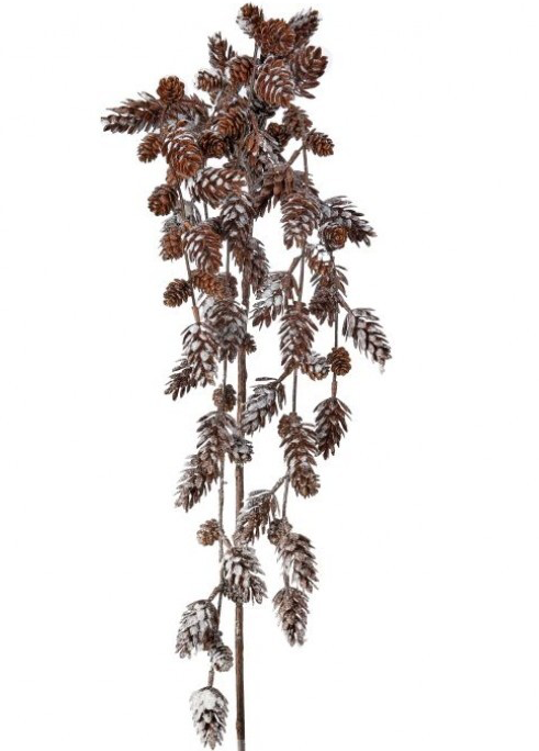 46" Snowy Pinecone Hanging Spray