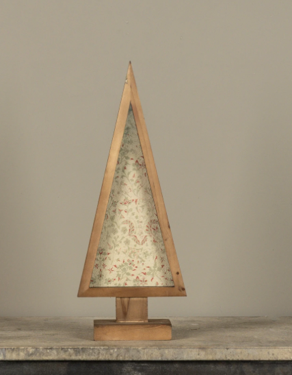Framed Red & Green Wallpaper Tree