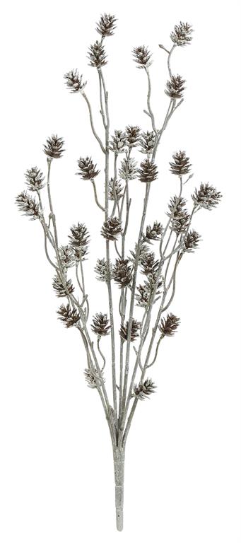 24" Whitewashed Pinecone Bush