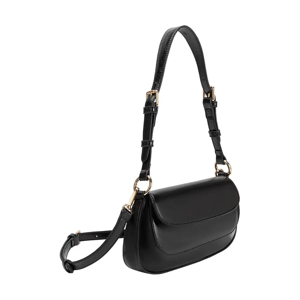 Amari Black Vegan Shoulder Bag
