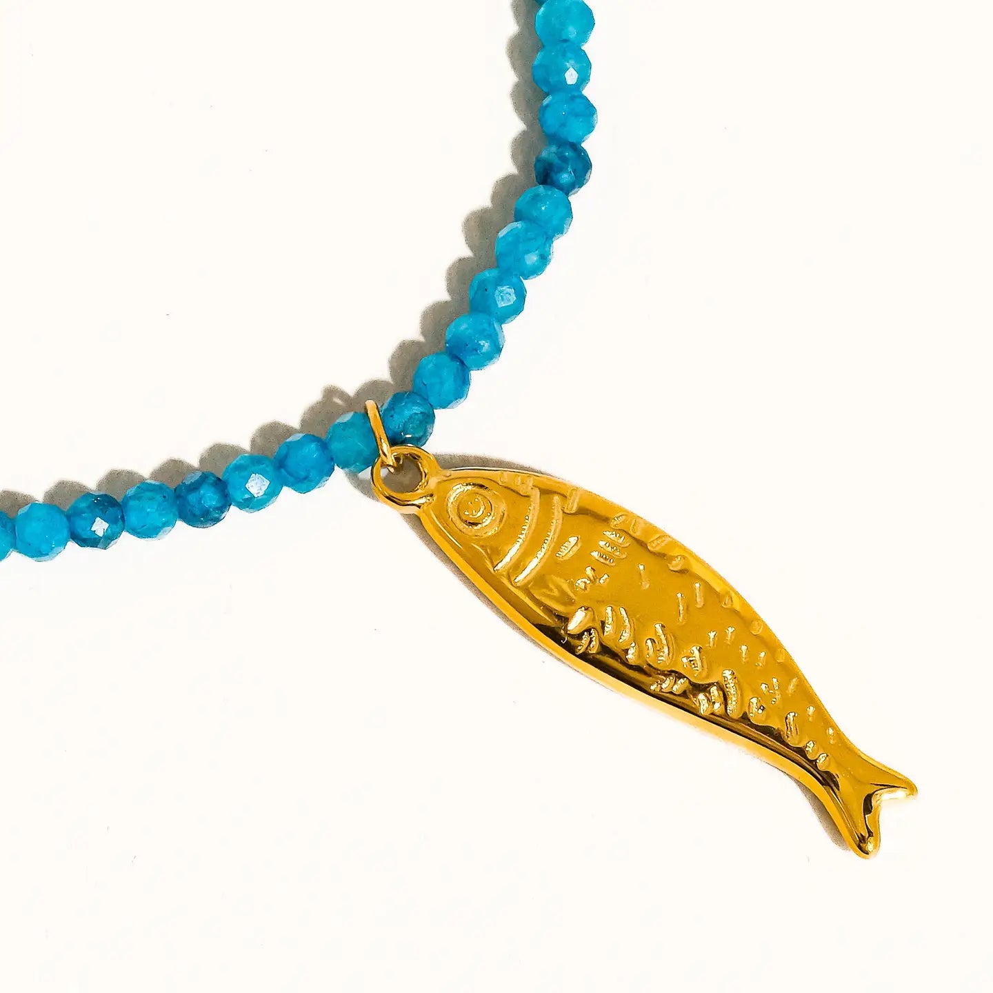 Sasha 18K Gold Non-Tarnish Fish Beaded Necklace