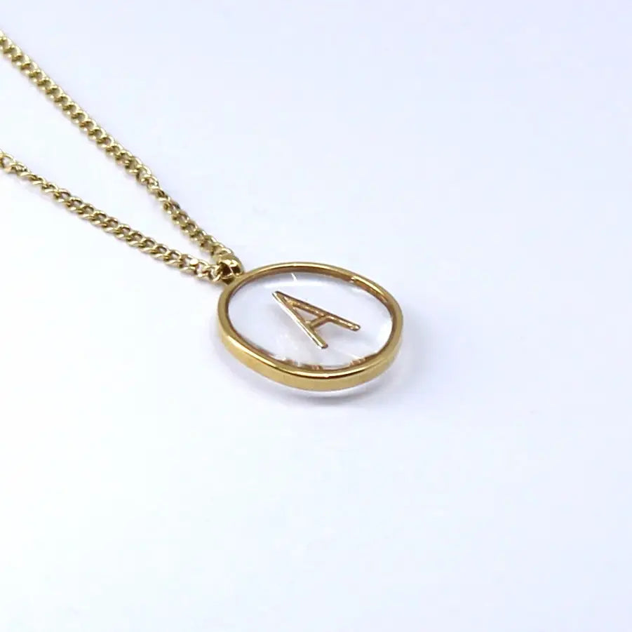 Resin Initial Necklace