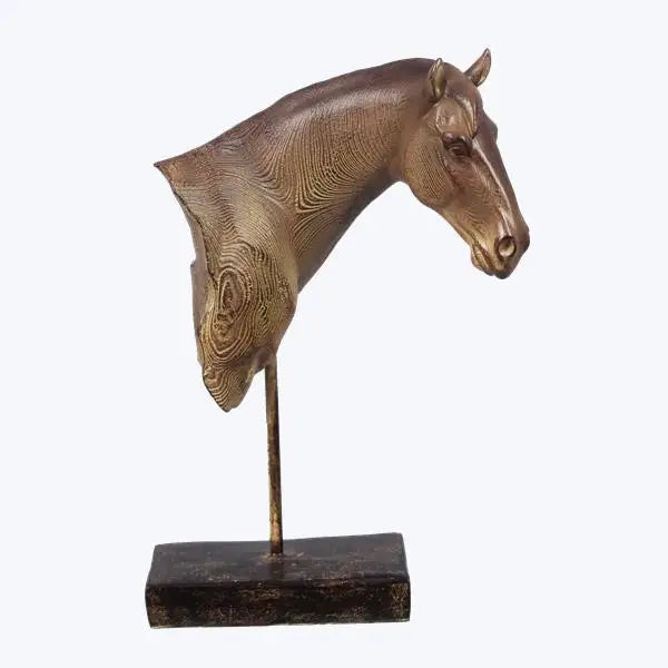 Resin Horse Head on Stand