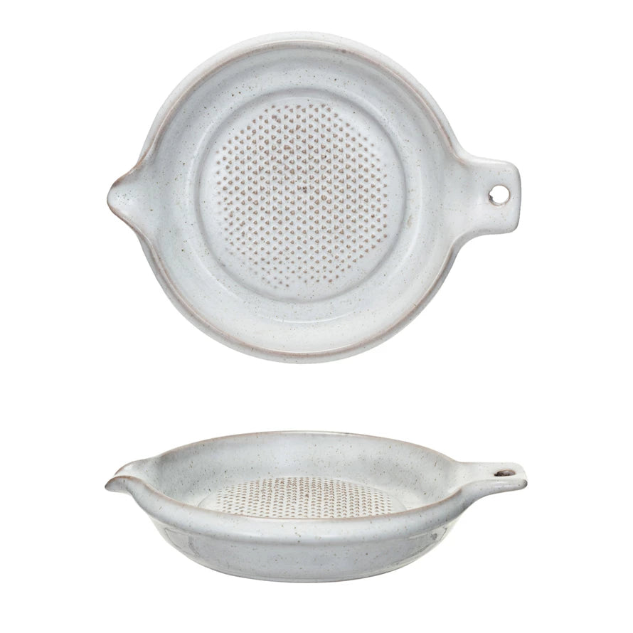White Stoneware Grater