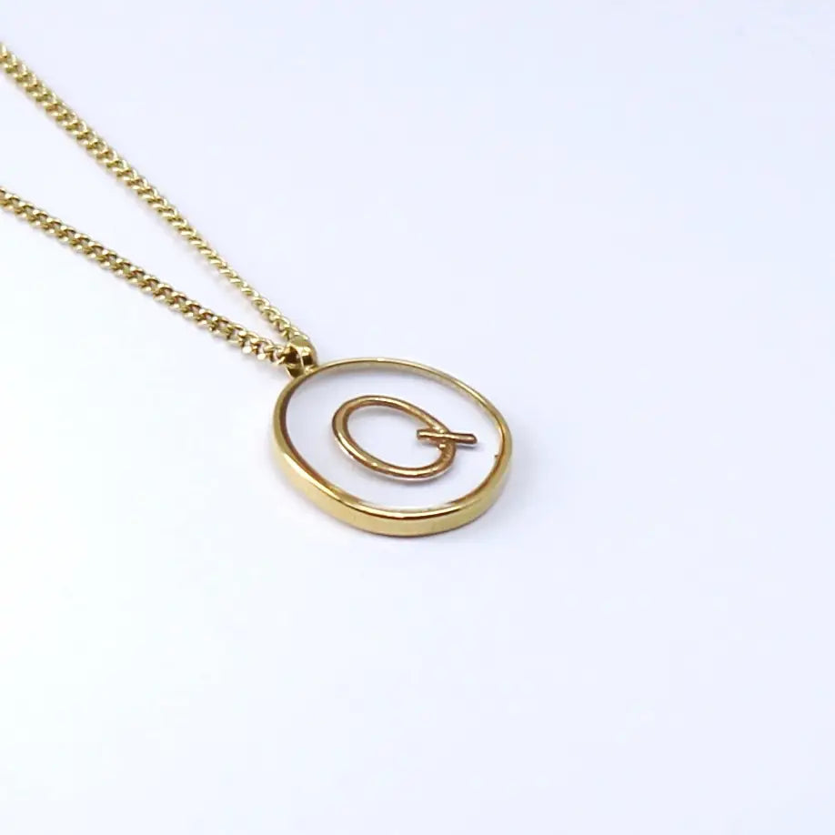 Resin Initial Necklace