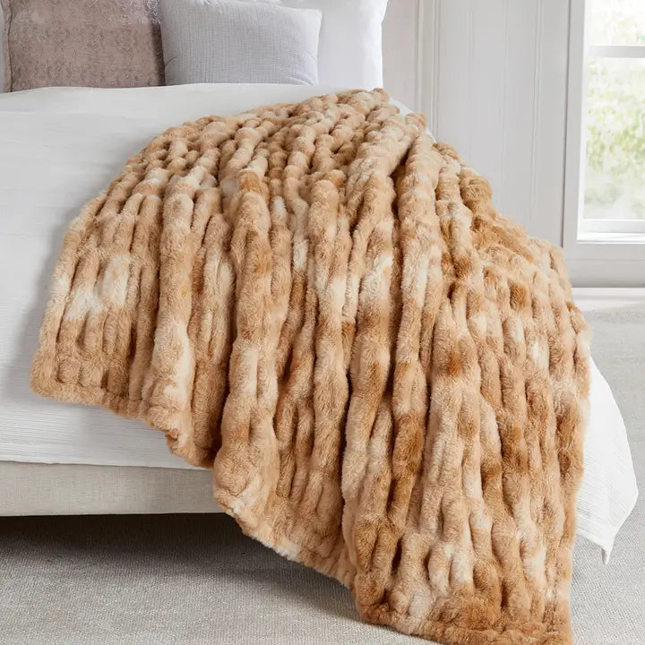 Heavyweight Ruched throw Blanket