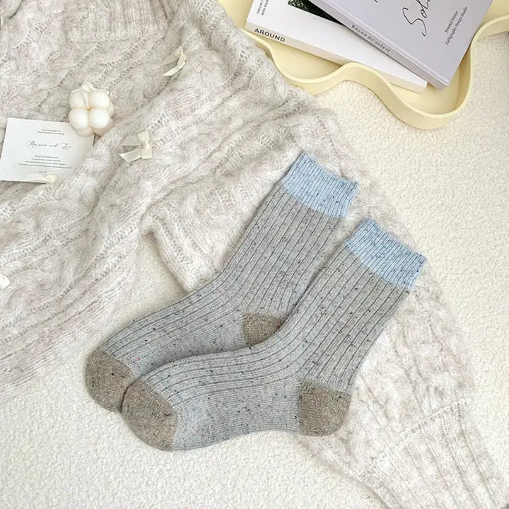 Blue Stripe Mid Calf Socks