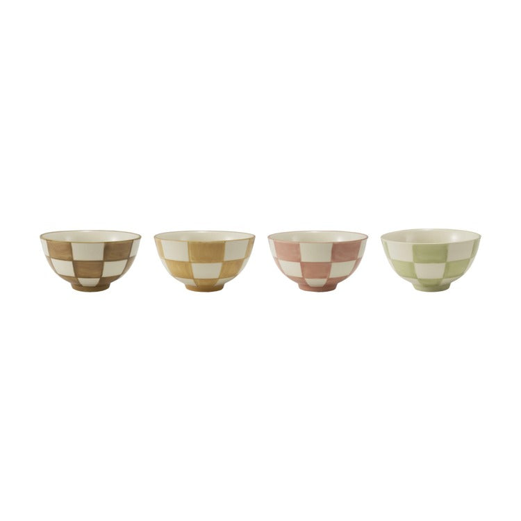 4" Checked Bowl