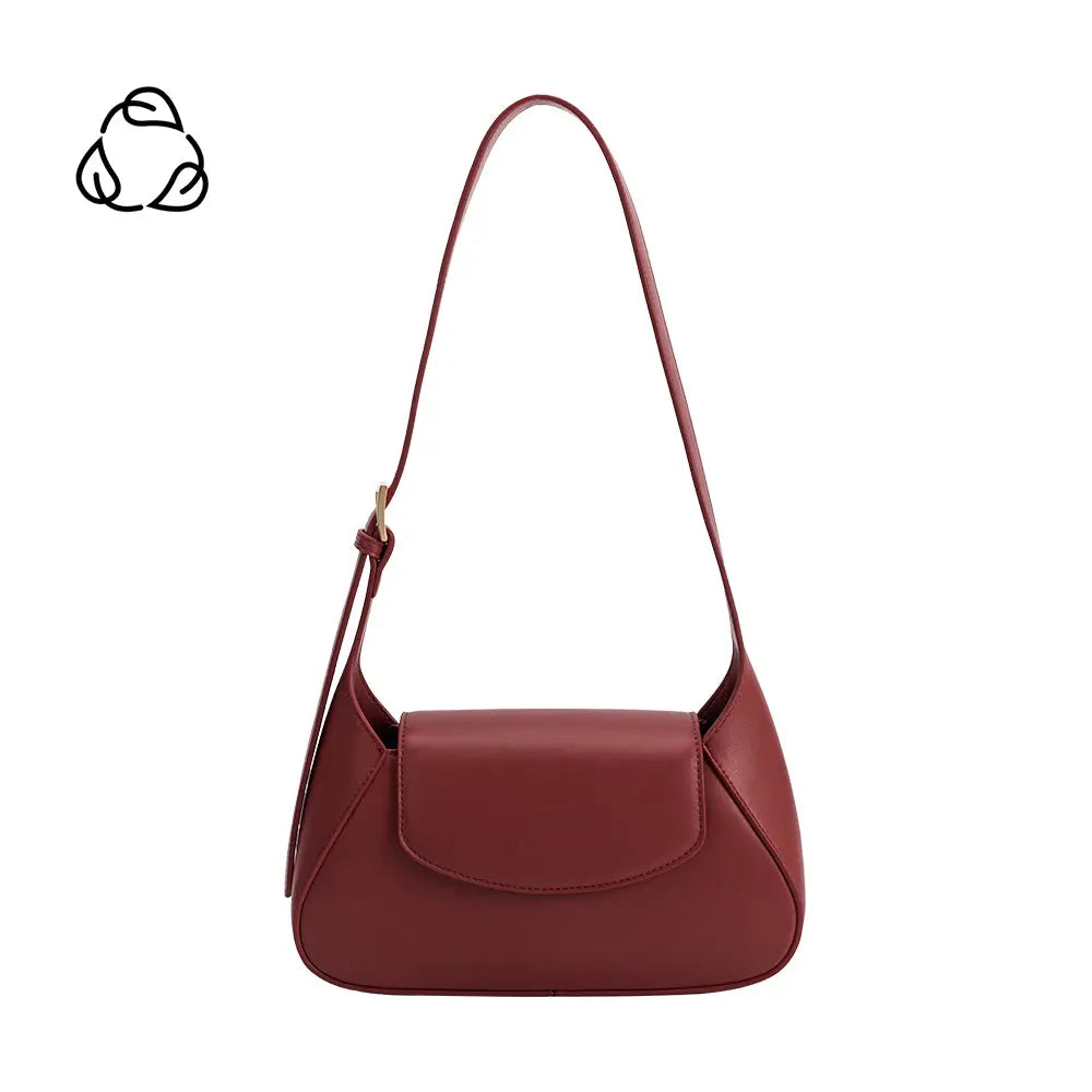 Melody Burgindy Vegan Shoulder Bag