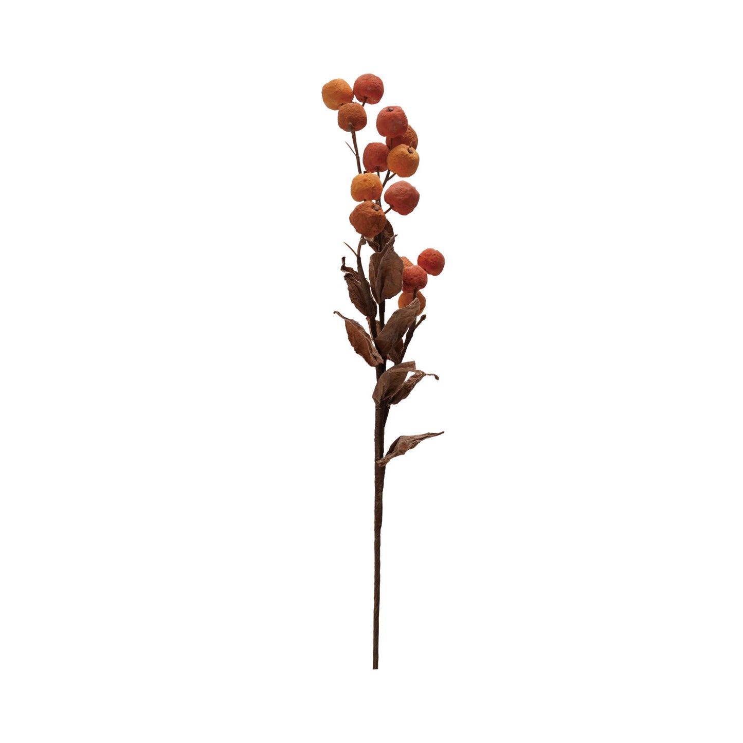 19-1/2"H Faux Orange Branch, Orange & Cream Color