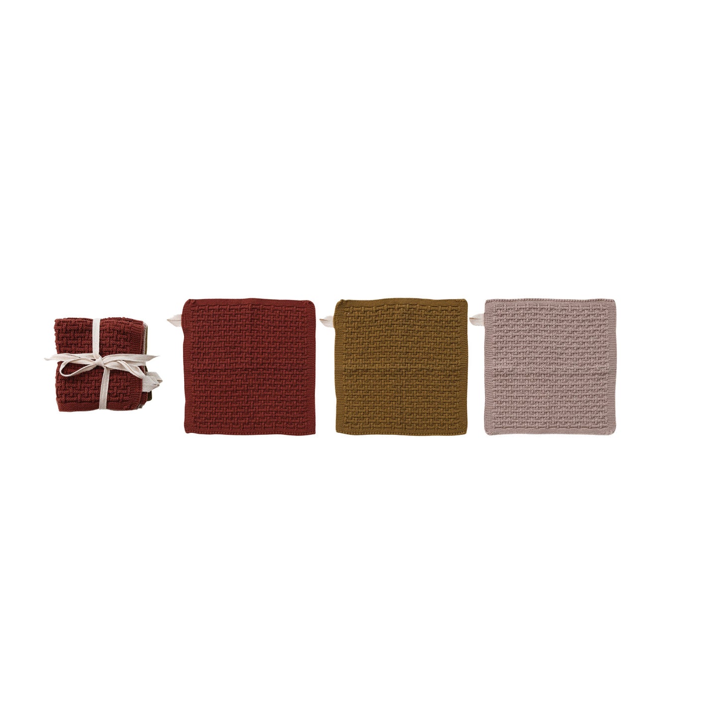 Cotton Knit Dish Cloth Set