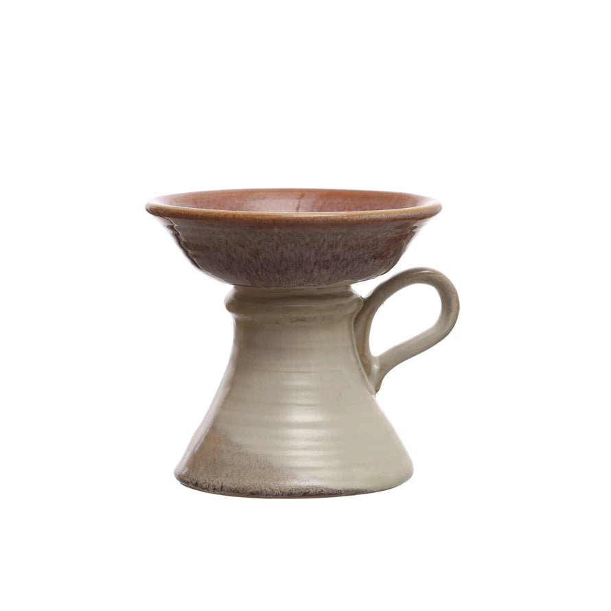 6" Stoneware Pillar Holder