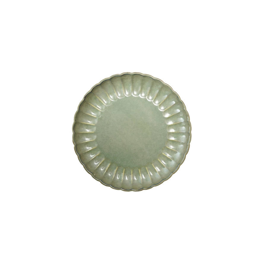 8" Stoneware Fluted Plate