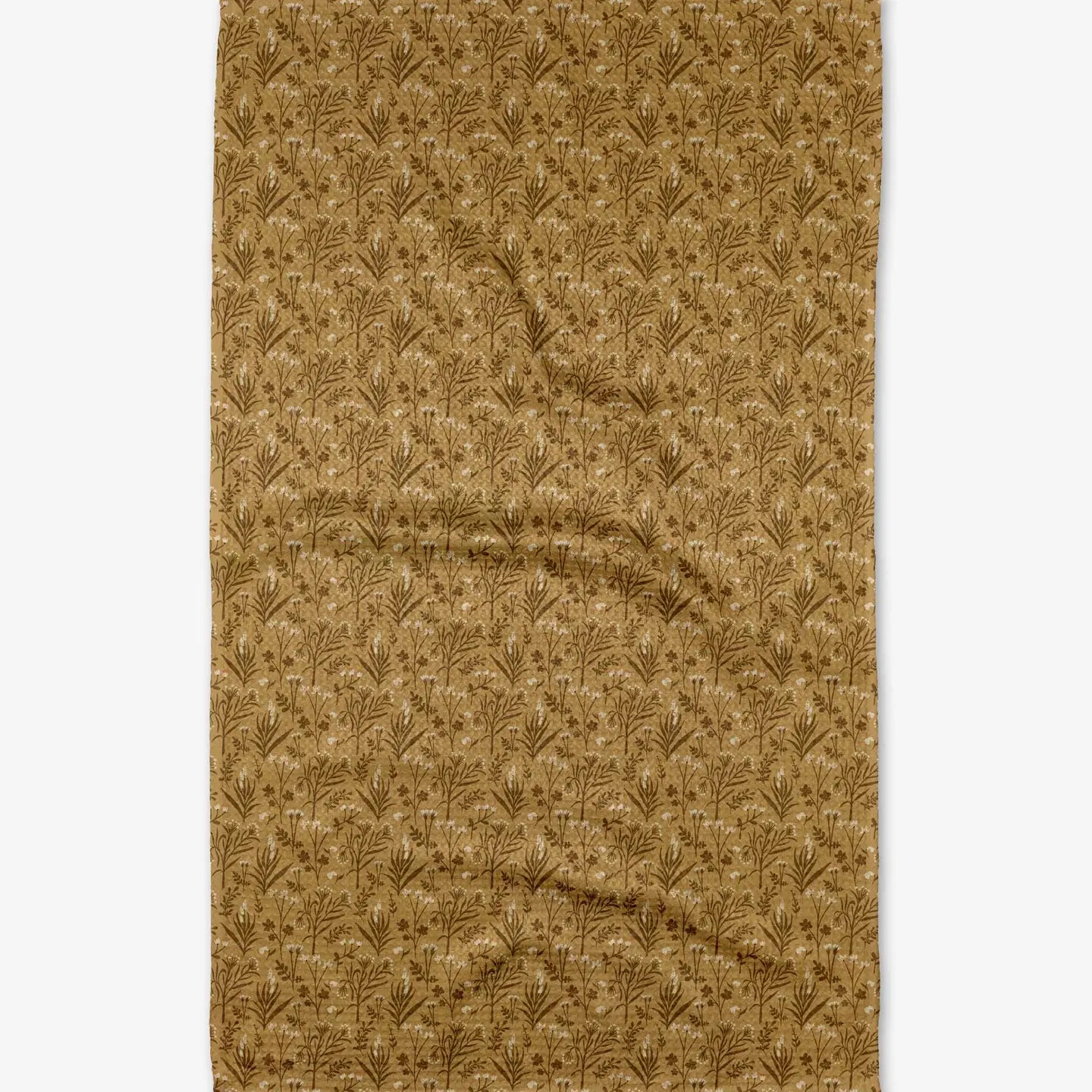 Golden Fall Flowers Tea Towel