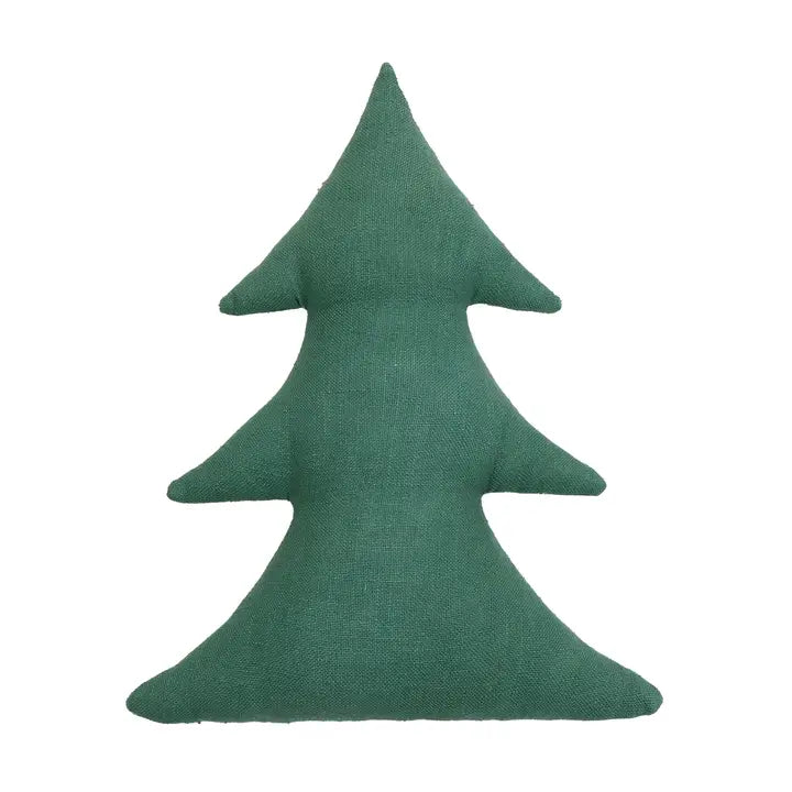 Tree Shaped Embroidered Pillow