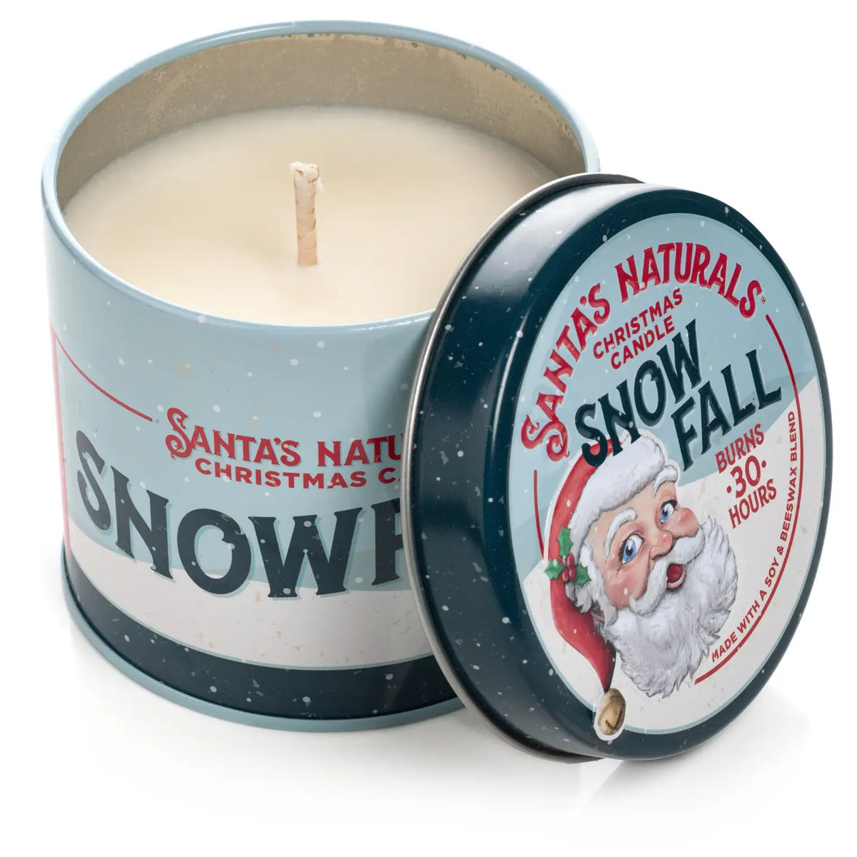Santa's Natural Snow Fall Candle
