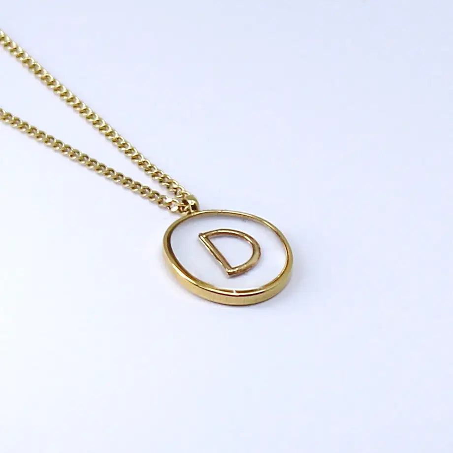 Resin Initial Necklace