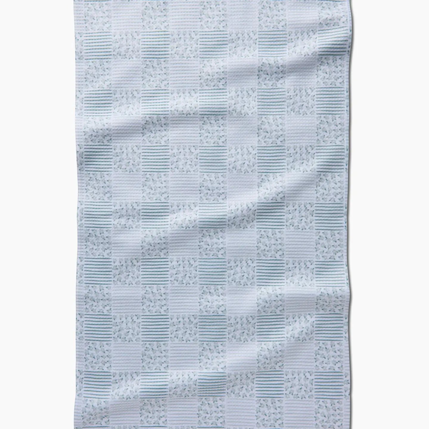 Geometry Mini Flowers and Stripes Tea Towel