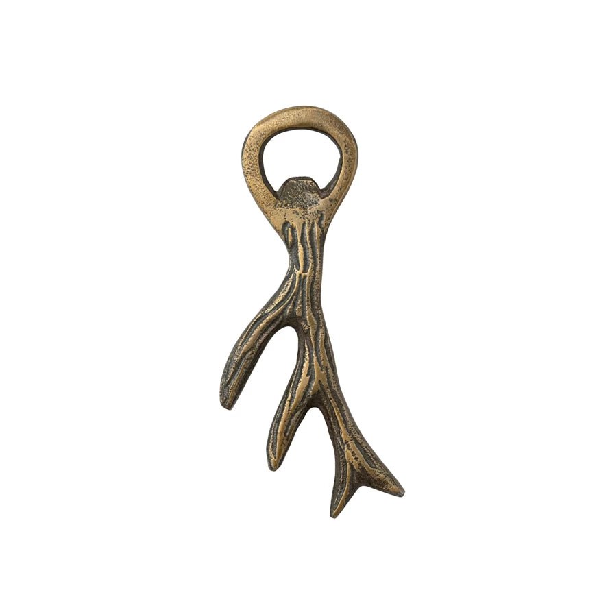 6"L Cast Aluminum Antler Bottle Opener