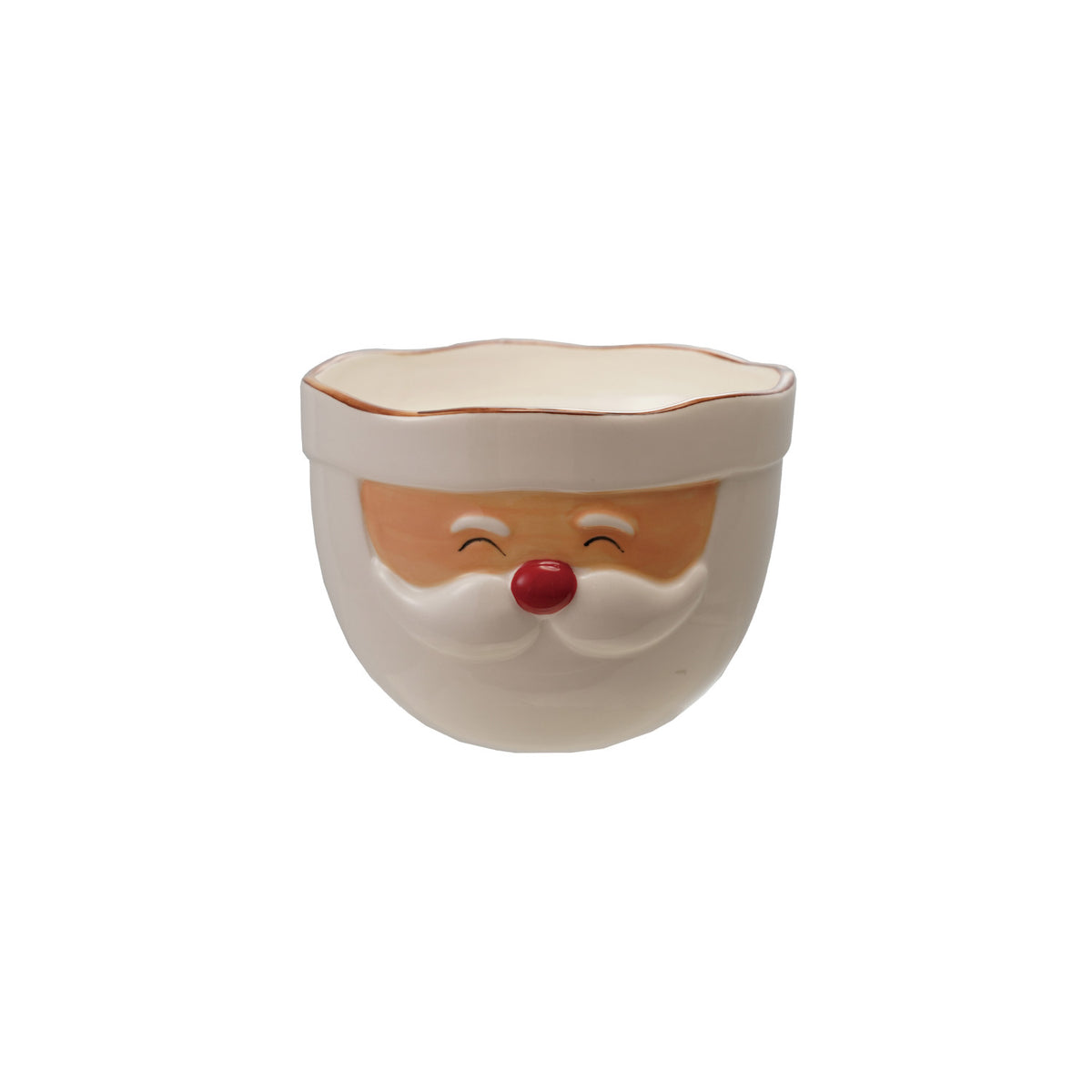 Stoneware Santa Head Shaped Mixing Bowl