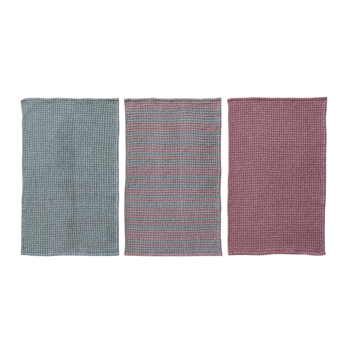 28"L x 18"W Woven Cotton Waffle Weave Tea Towel