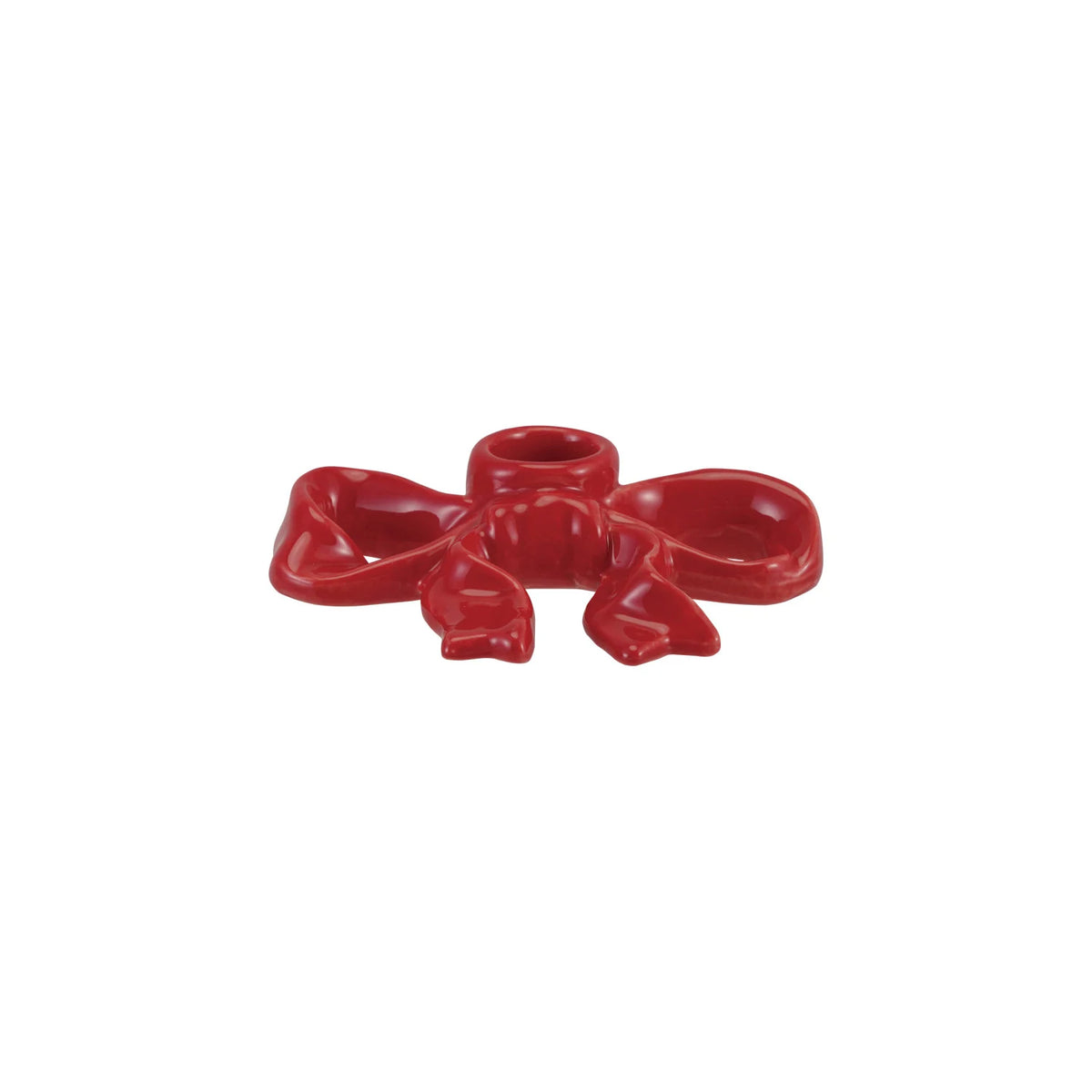 Stoneware Bow Shaped Taper Holder