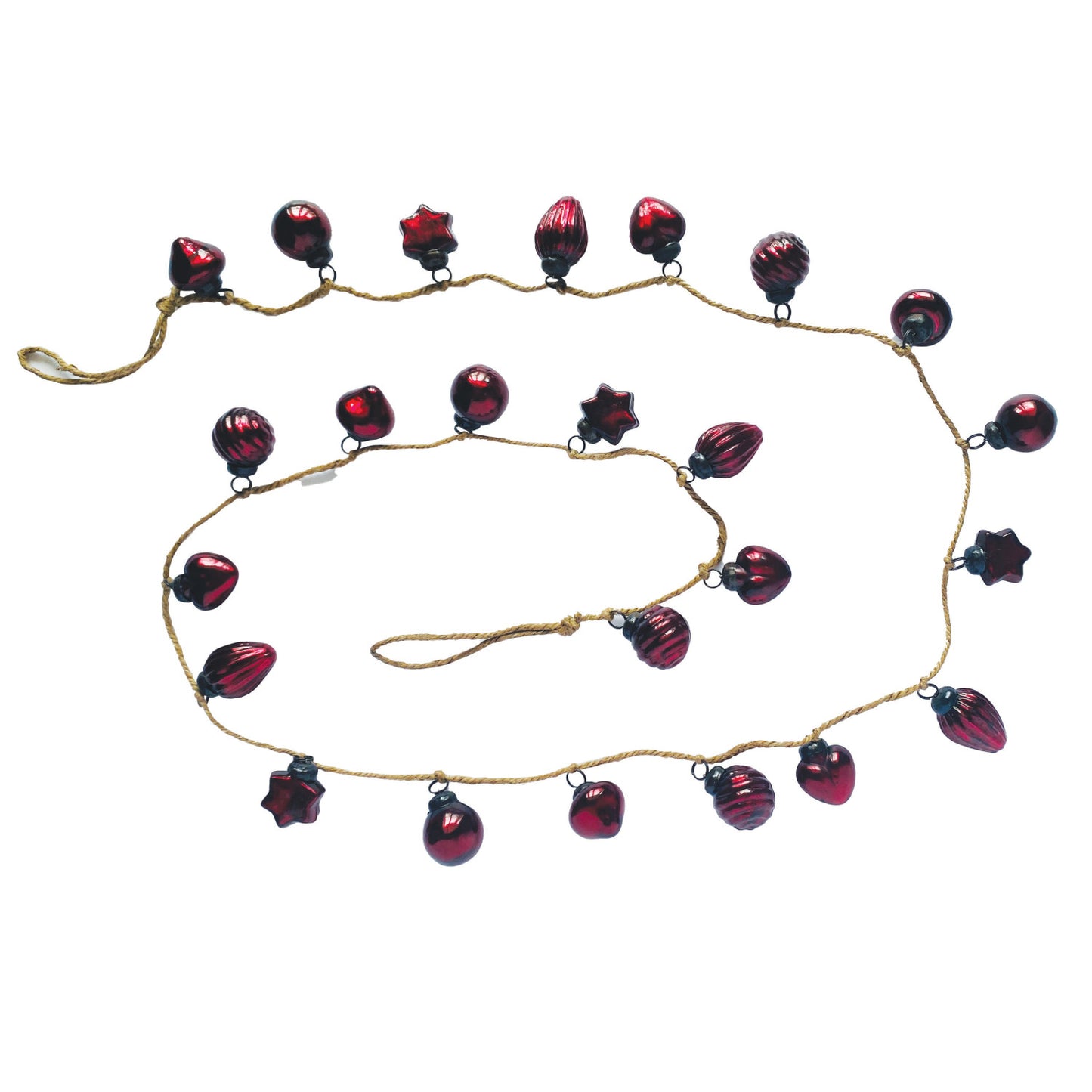 Burgundy Mercury Glass Garland