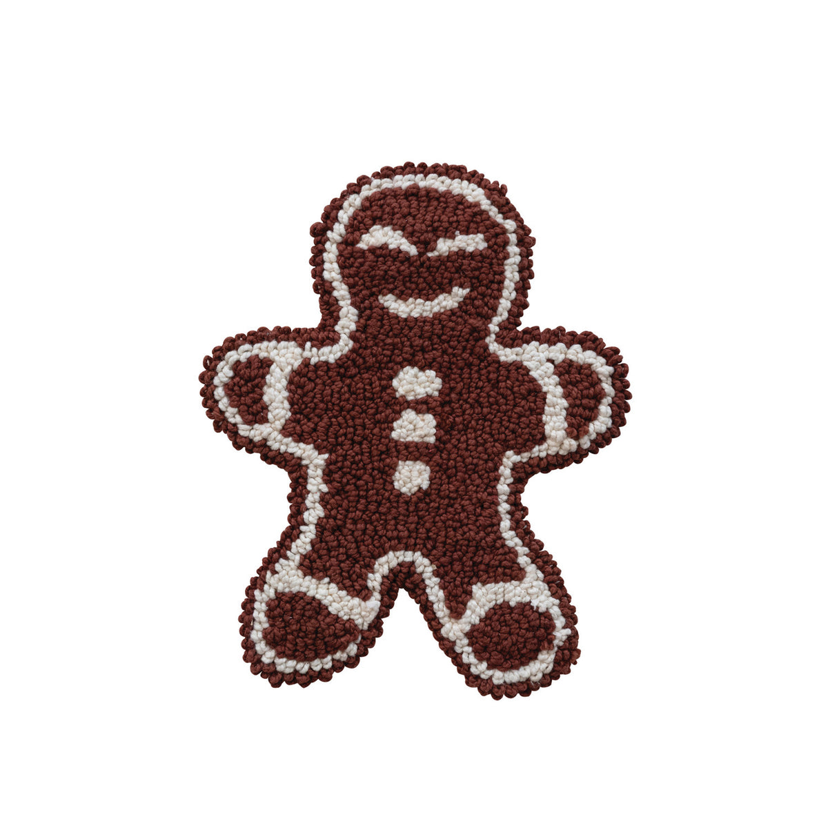 Cotton Tufted Gingerbread Shaped Pot Holder