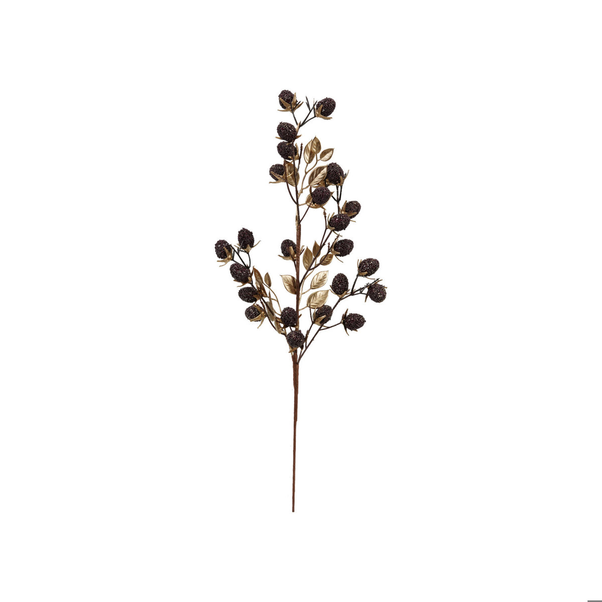 23" Burgundy Berry Stem w/Glitter
