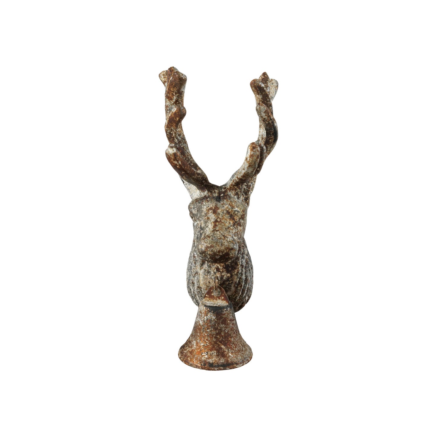 Cast Iron Deer Head Wall Decor with Bell
