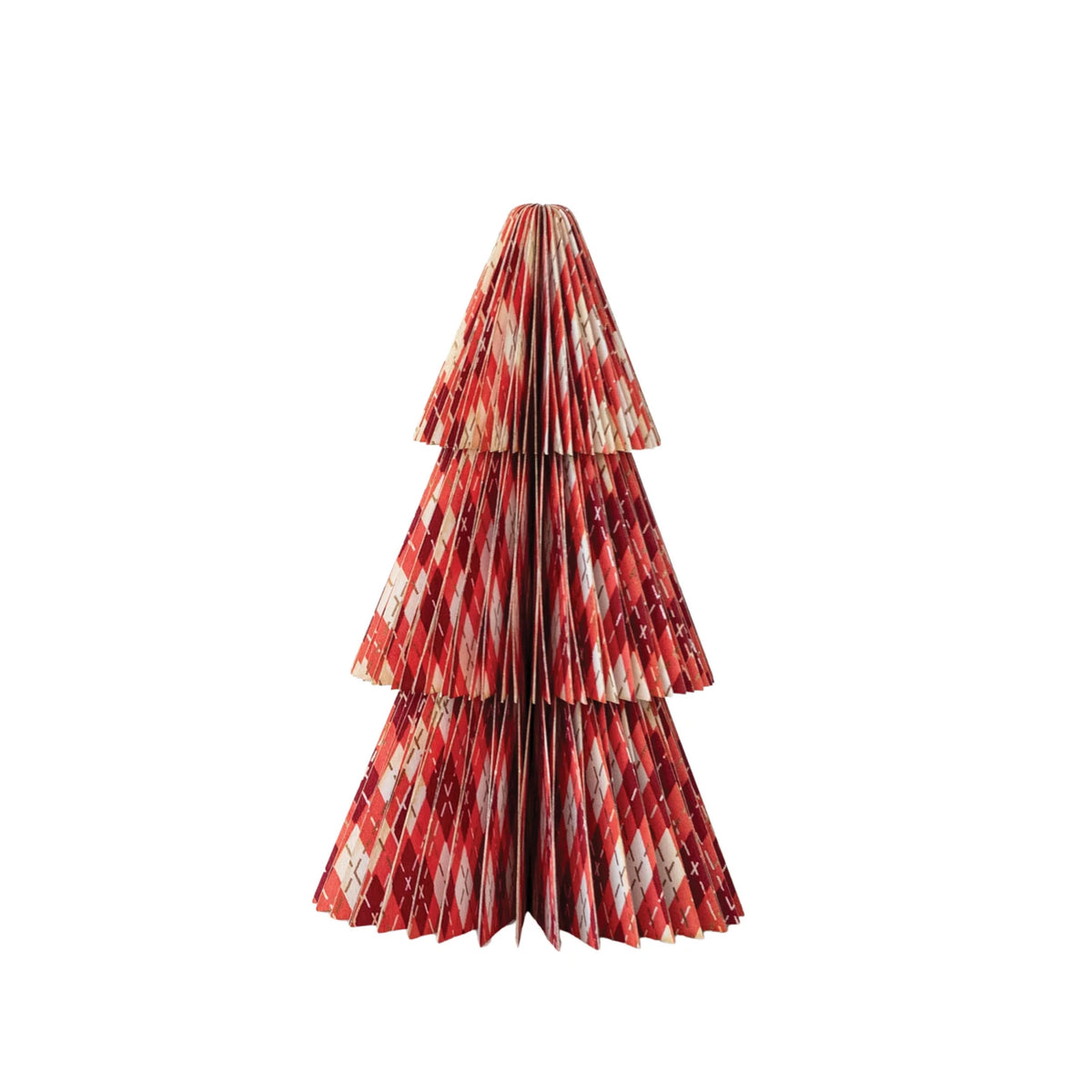 Plaid Recycled Paper Tree