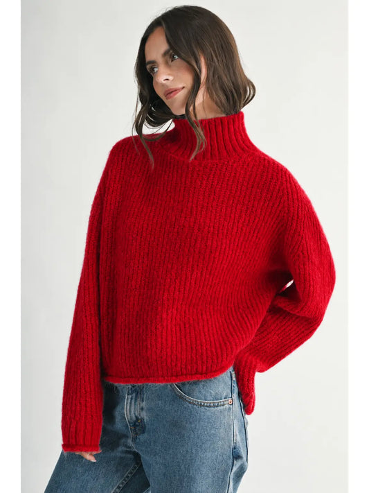 Soft Brushed Mock Sweater