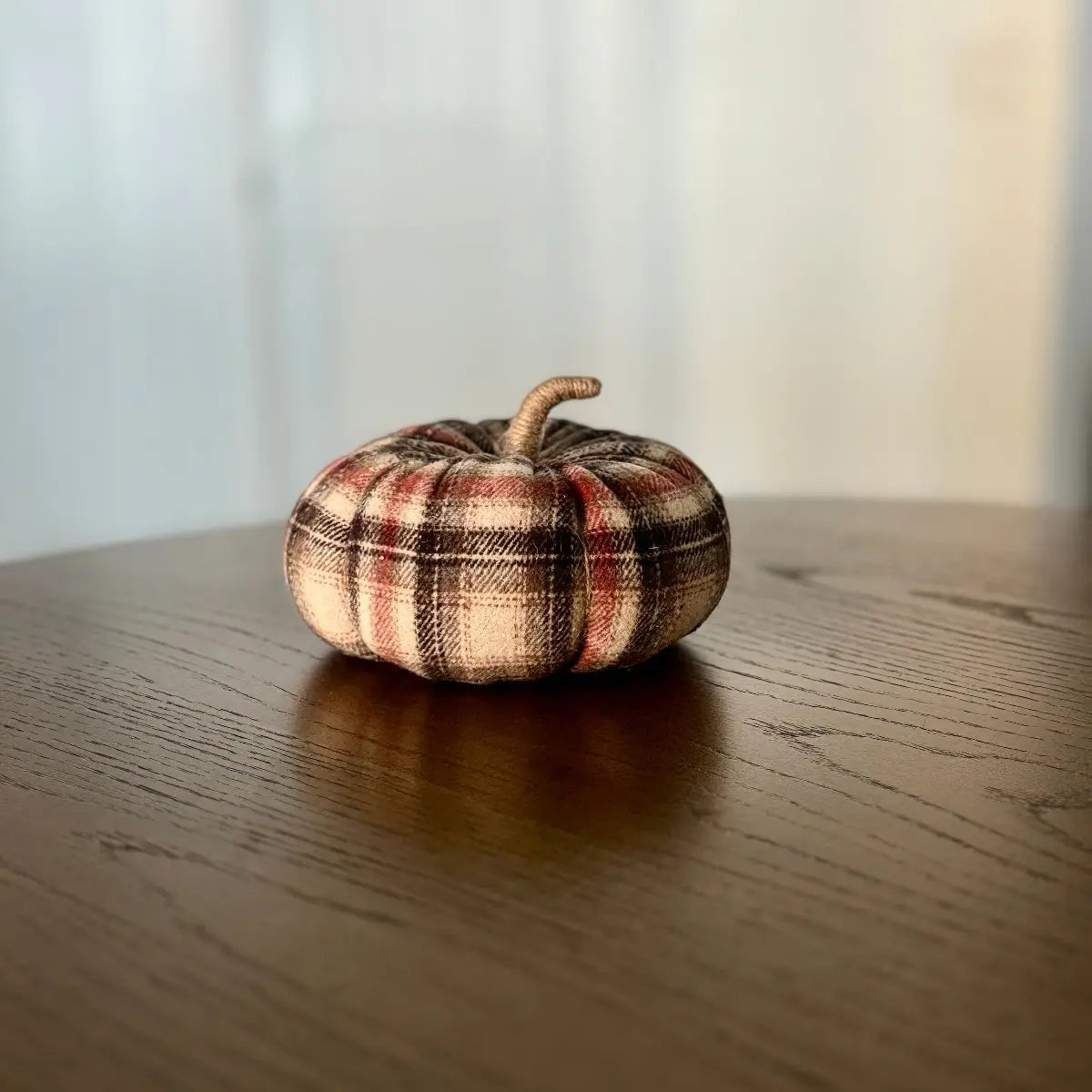 Large Sienna Plaid Pumpkin