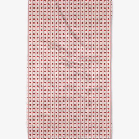 Geometry Tomato Stripes Tea Towel