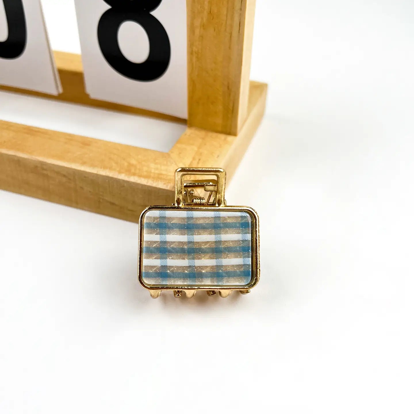 Checkerboard Square Hair Clip