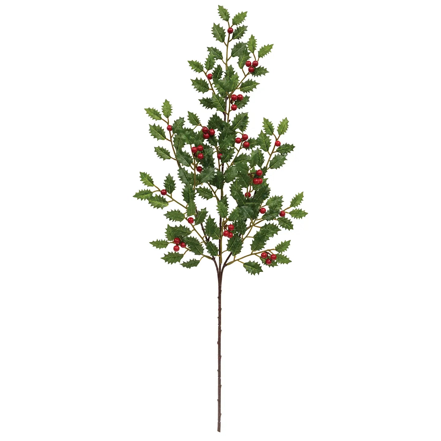 28" Holly & Berries Spray