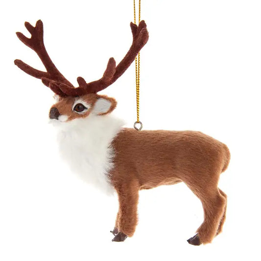 4.5" Furry Deer Ornament