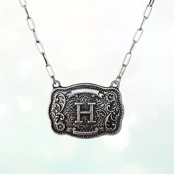 Buckle Initial Necklace