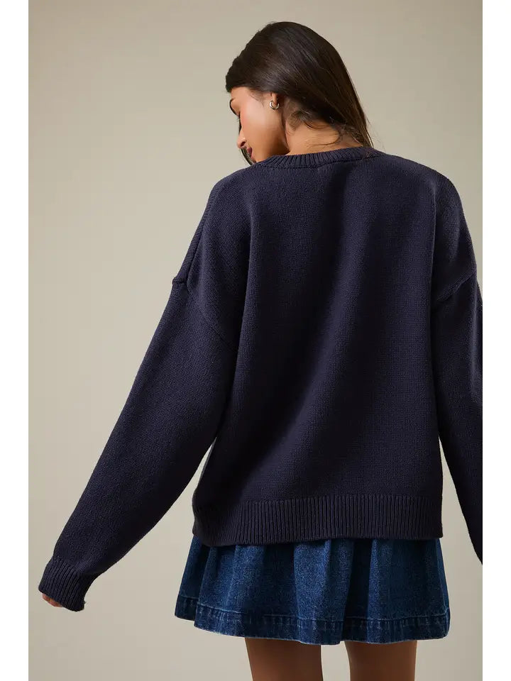 Round Neck 3 Sardines Sweater