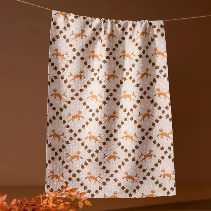 Foxes and Twinkles Tea Towel