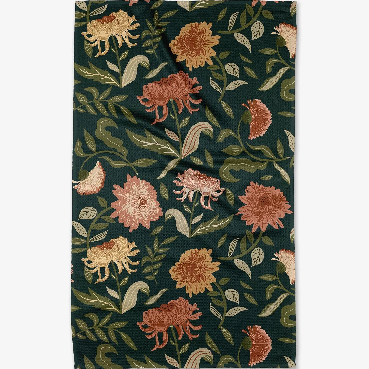 Chrysanthemums November Tea Towel