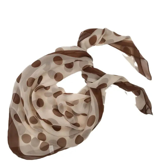 Brown Polka Dot Scarf